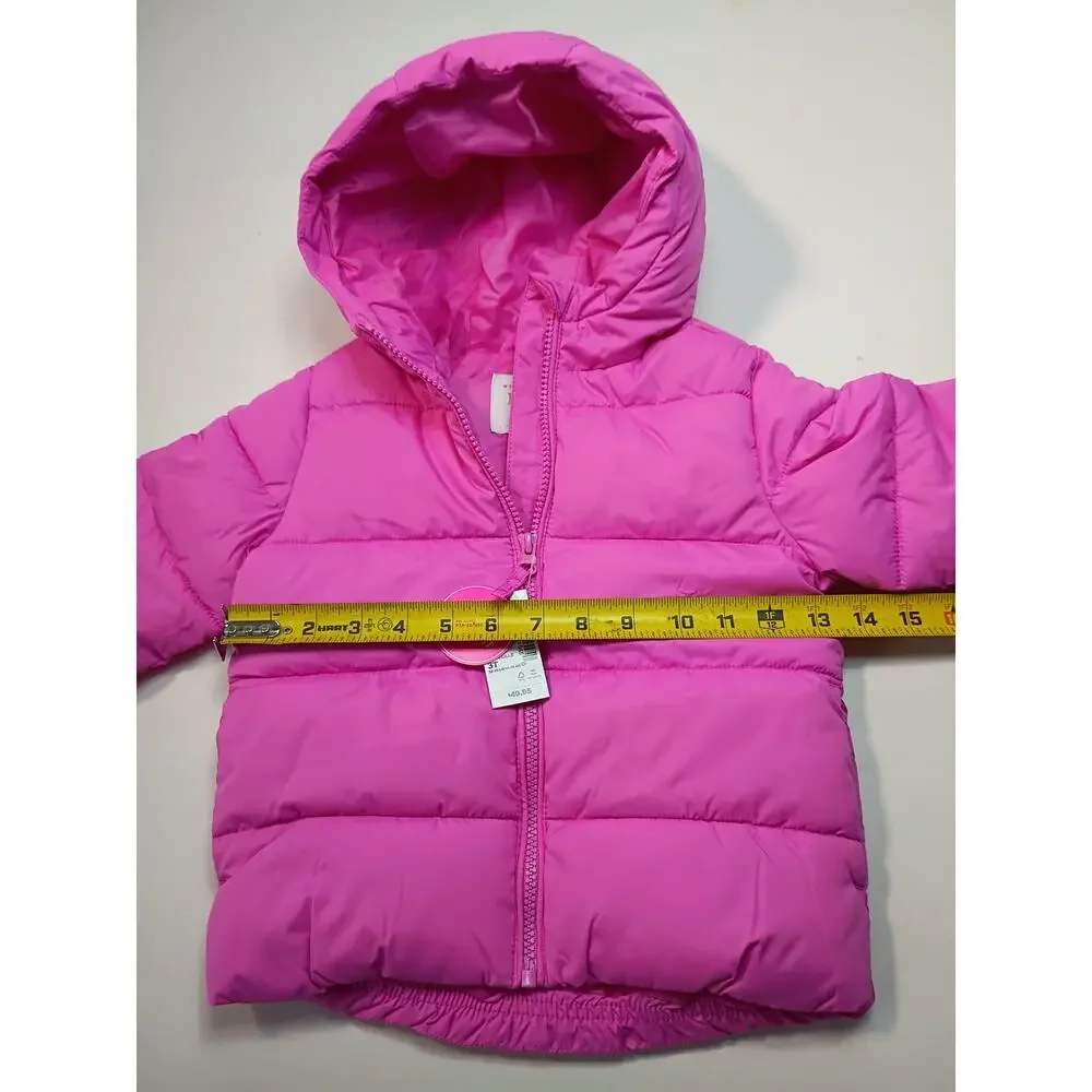The Children's Place Toddler Girls' Pink Puffer Jacket - Picture 6 of 7